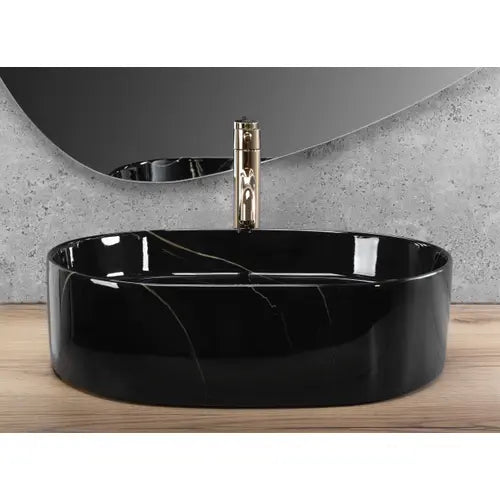 Umywalka nablatowa Nadia 50 cm - Black Stone