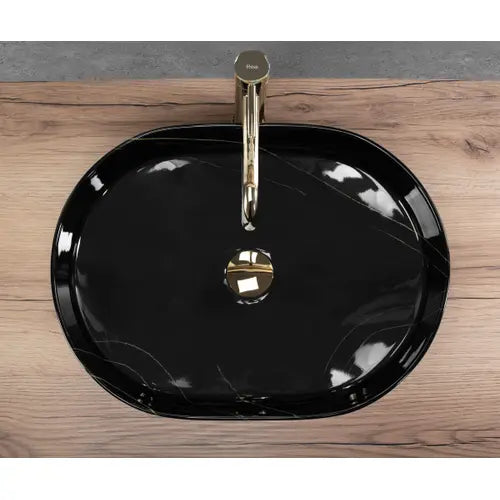 Umywalka nablatowa Nadia 50 cm - Black Stone