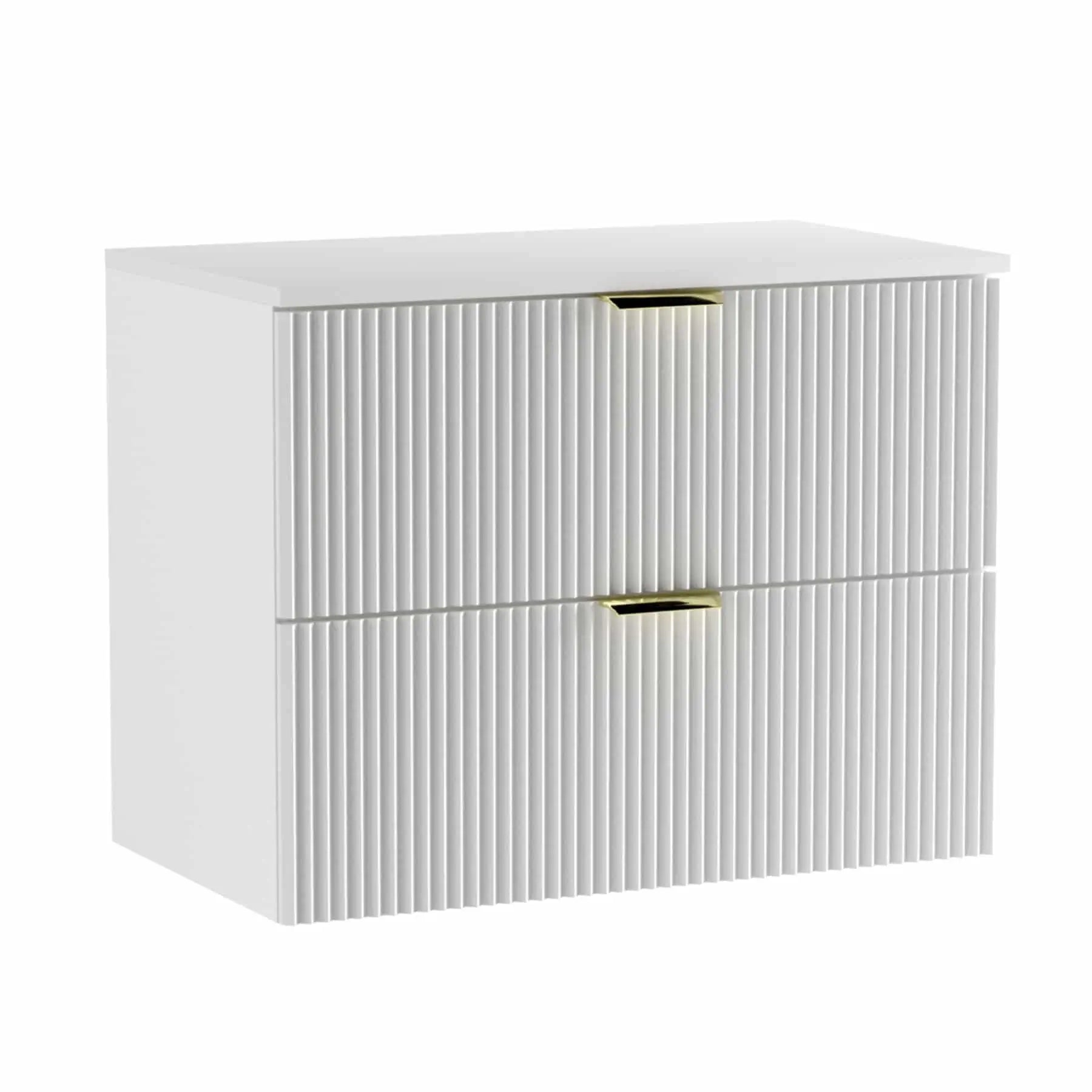 Szafka pod umywalkę 100 cm z regałem Willy - Biały/Orzech regał/Biały blat