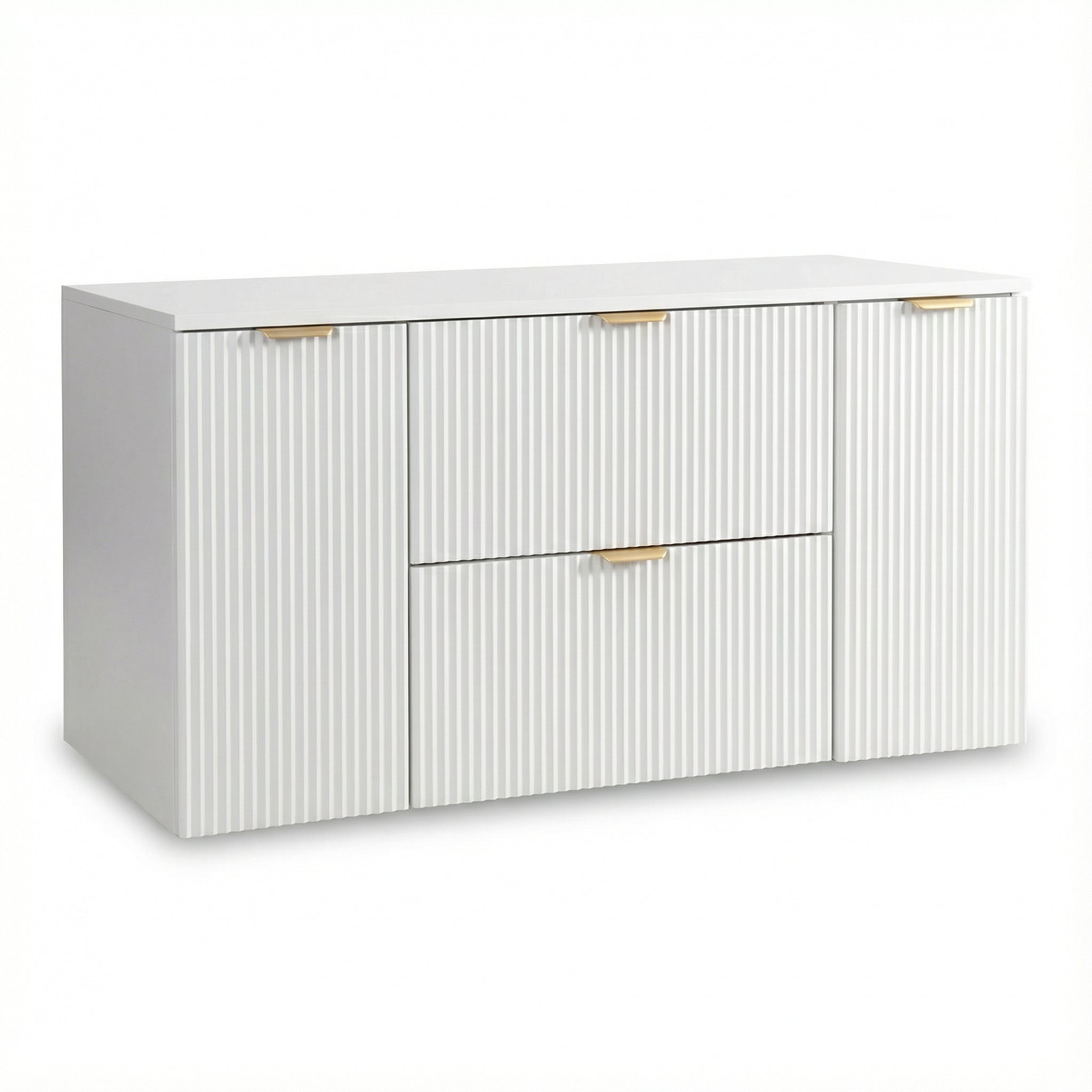 Szafka pod umywalkę z 2 drzwiami i 2 szufladami 120 cm Willy - Biały