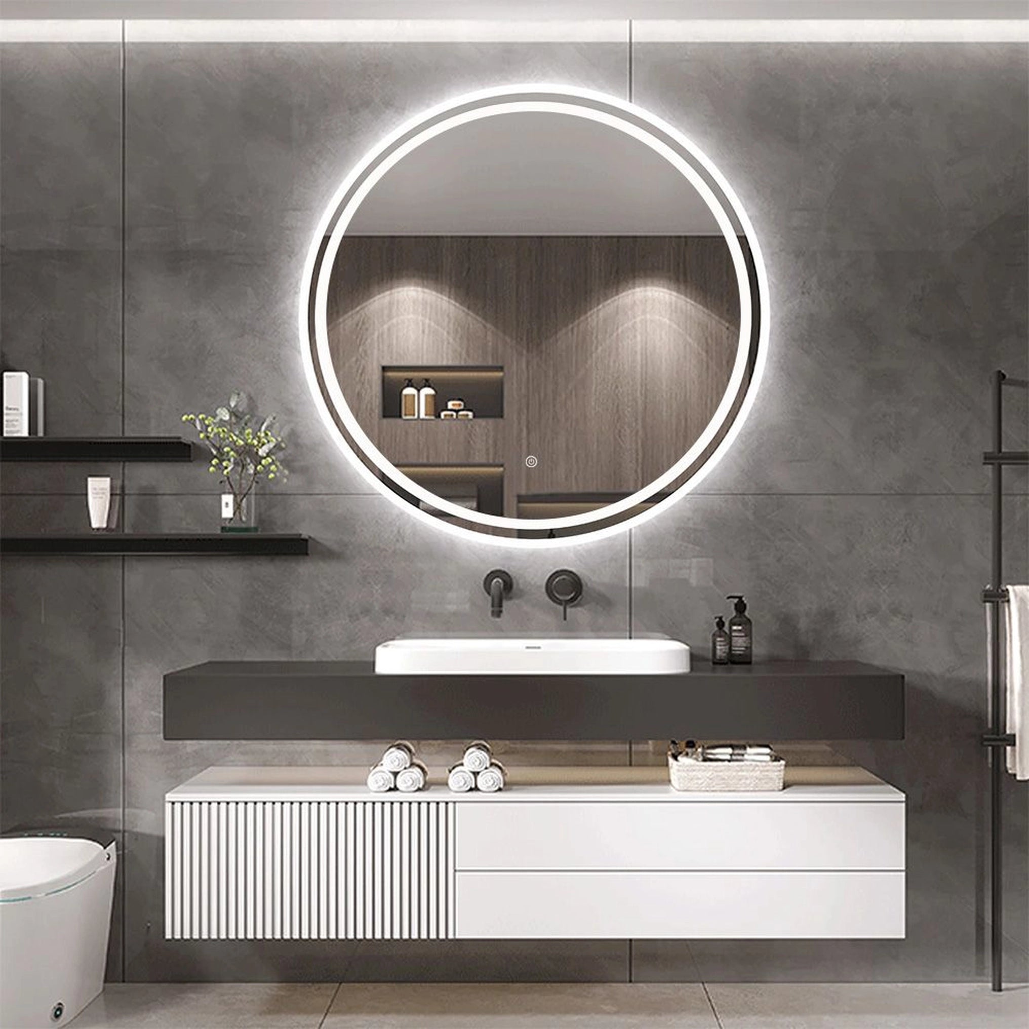 Lustro ścienne LED BAS P11242 - 80 cm