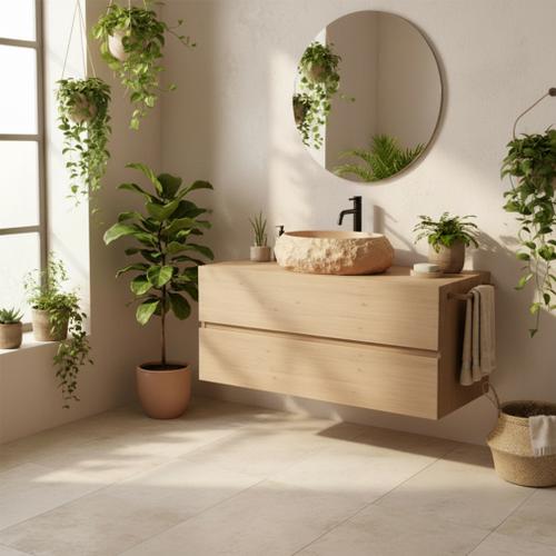 Umywalka nablatowa Mika - Light Terracotta