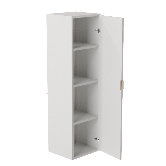 Słupek łazienkowy 120 cm z półkami Roma - Biały