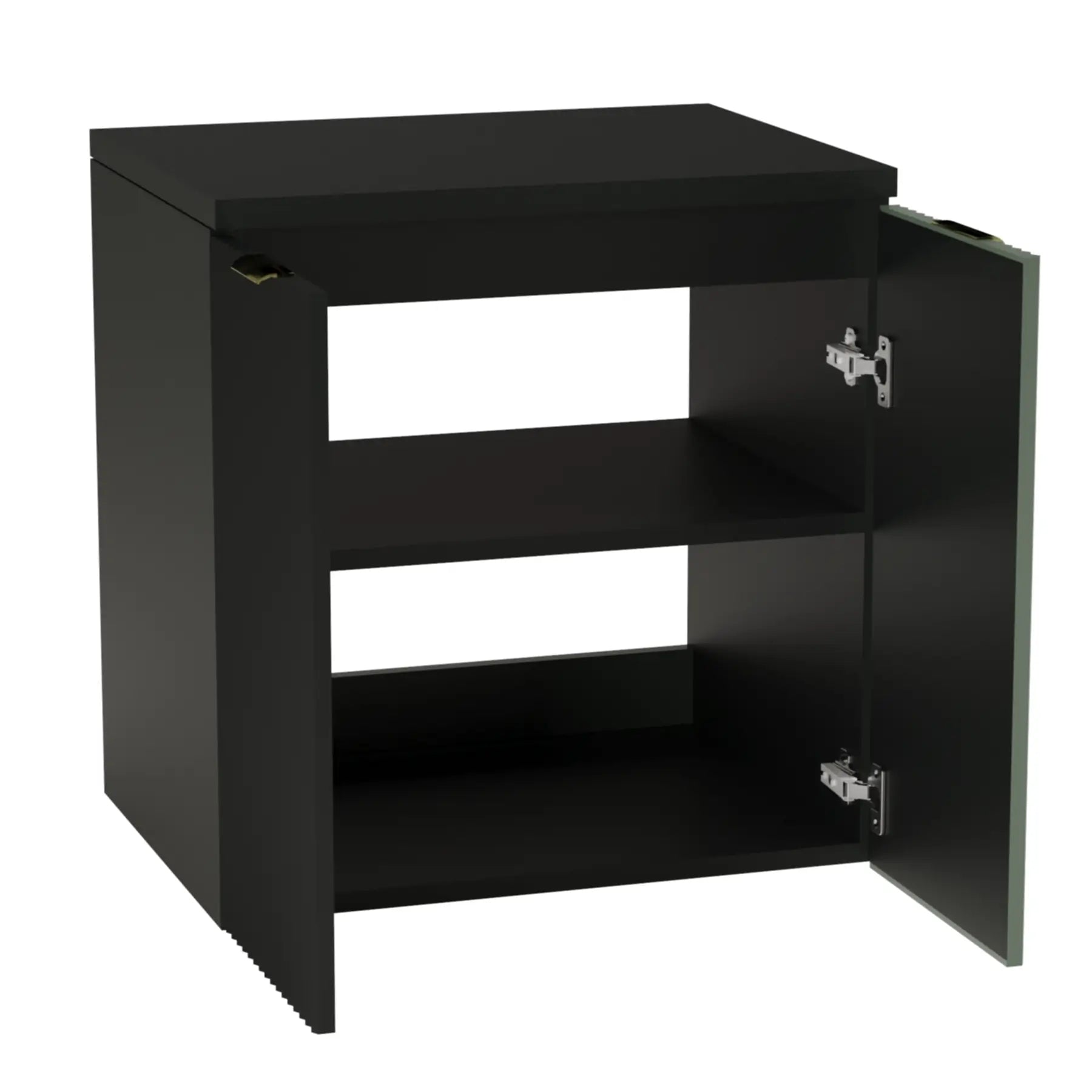 Szafka łazienkowa z drzwiami z umywalką 60 cm Willy - Czarny