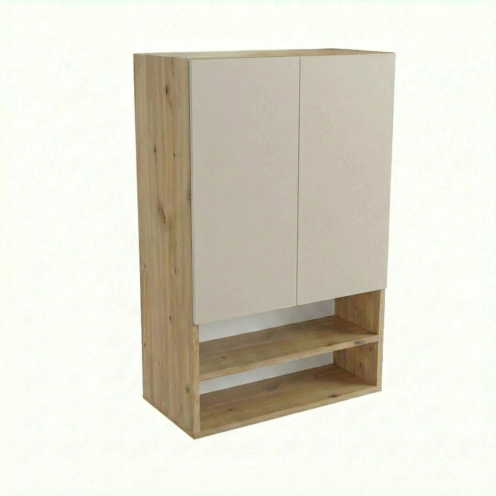 Szafka łazienkowa wisząca 60 cm nad geberit Orio - Kaszmir/Dąb artisan