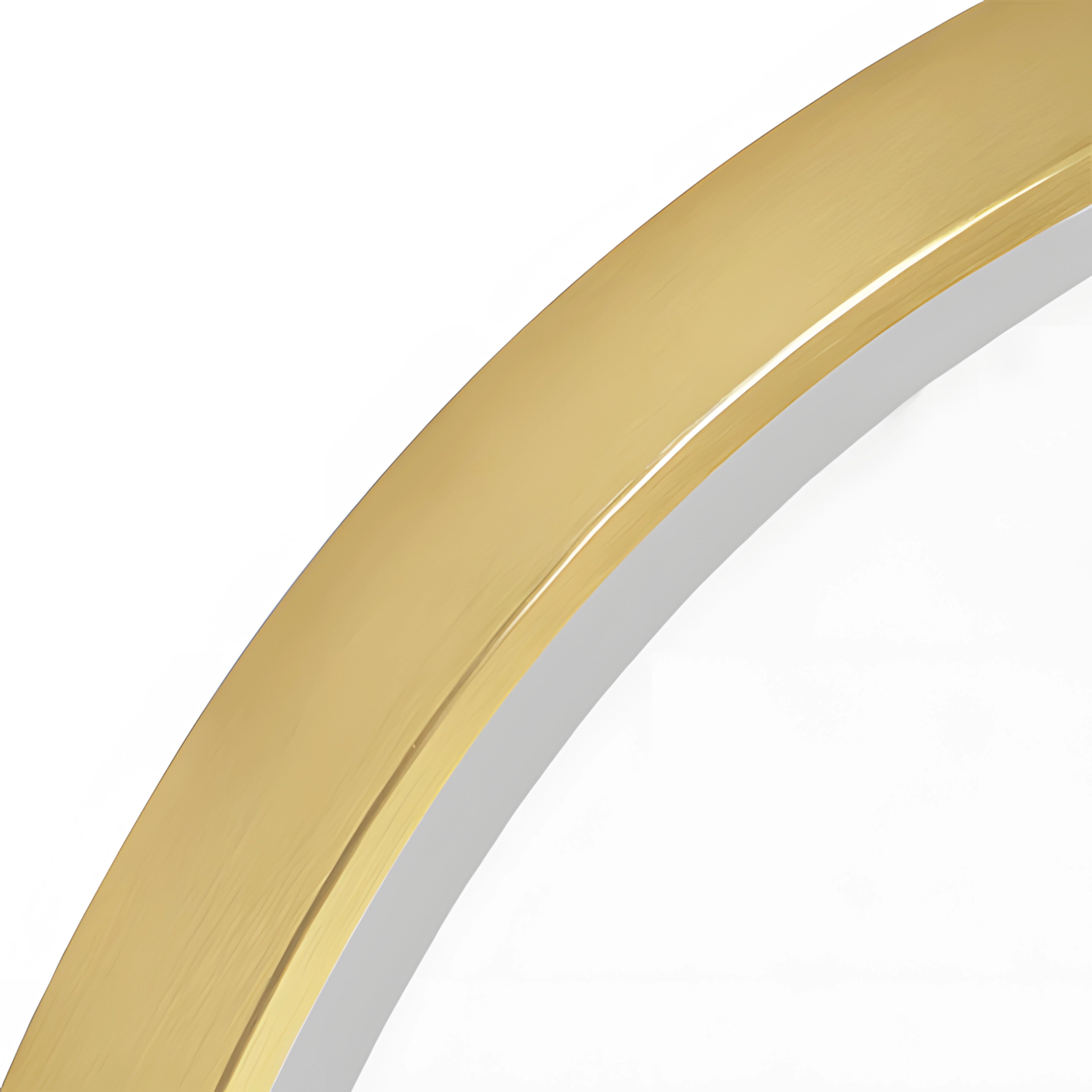 Lustro ścienne LED OVL 50x100 cm - Złote