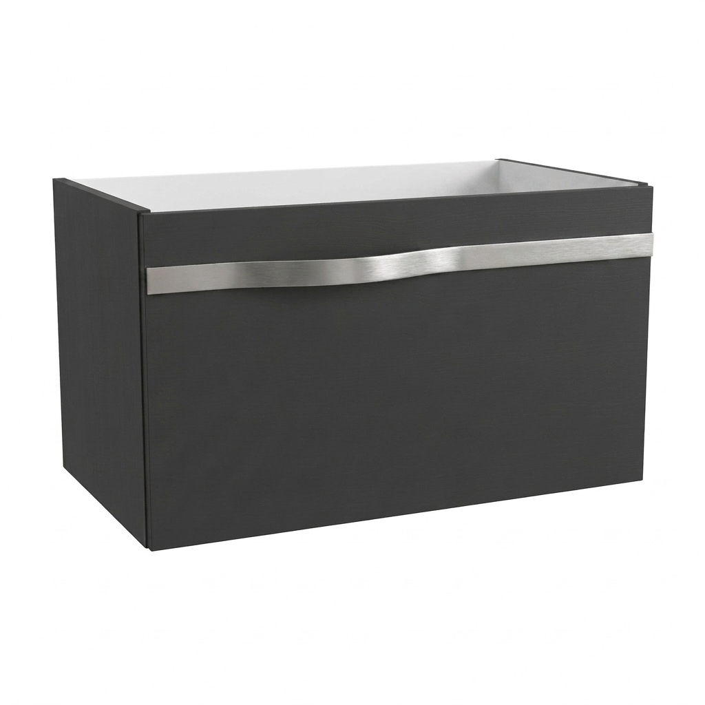 Szafka pod umywalkę 70 cm Luxe czarny mat bez blatu