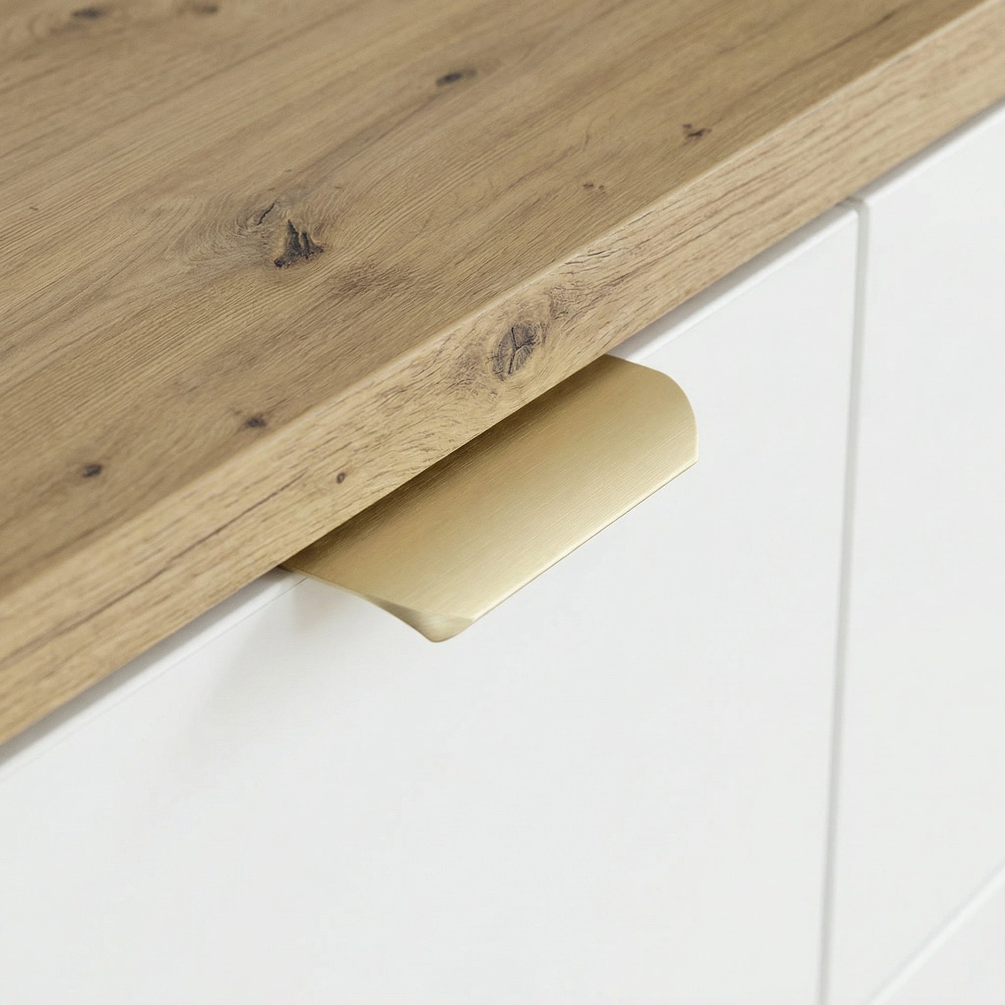 Szafka pod umywalkę z koszem na pranie 100 cm Orio - Biała/Dąb artisan