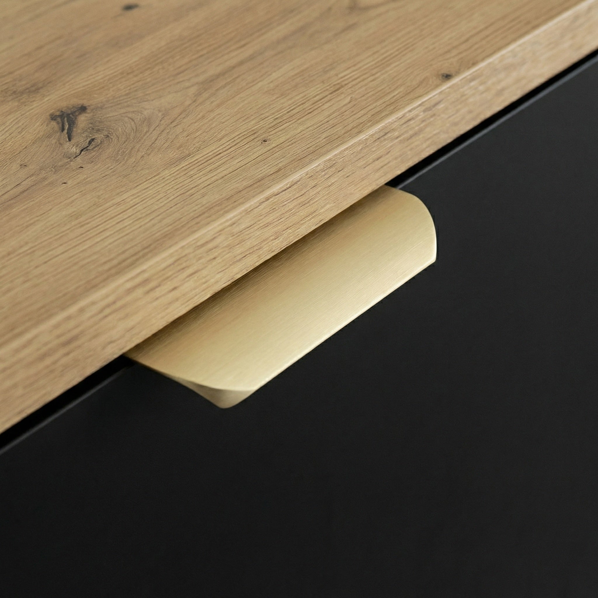 Szafka pod umywalkę z koszem na pranie 100 cm Orio - Czarna/Dąb artisan