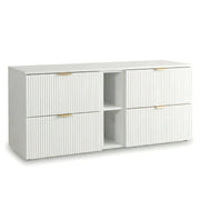 Szafka pod umywalkę 140 cm z regałem Willy - Biały