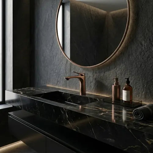 Niska bateria umywalkowa Vision - Miedź