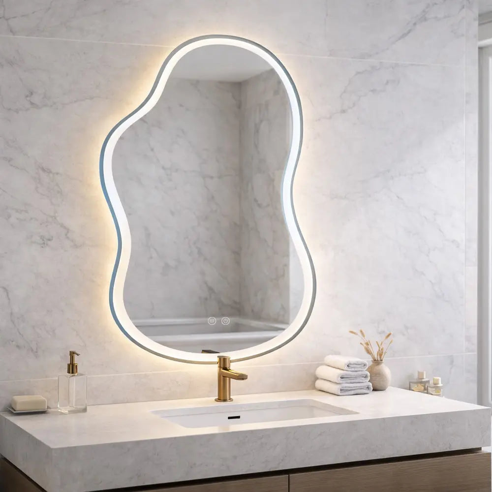 Lustro ścienne LED Uno Double - 80x55 cm