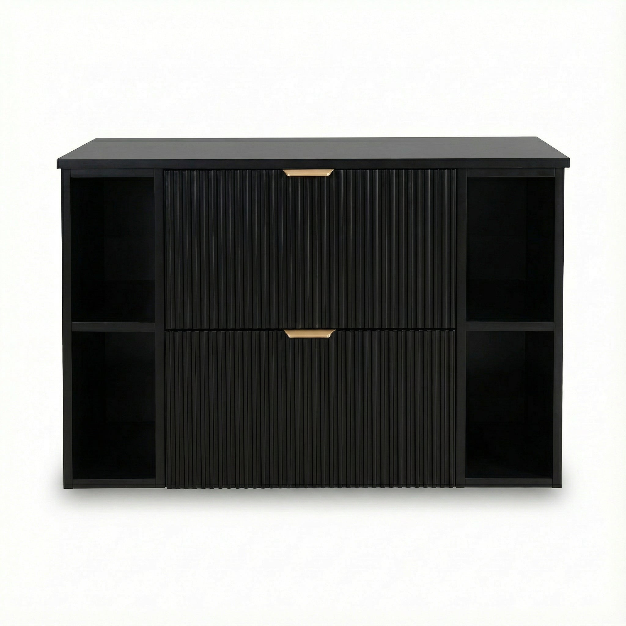 Szafka pod umywalkę z 2 regałami 100 cm Willy - Czarny