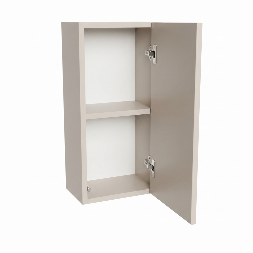 Wisząca szafka łazienkowa 30 cm, 1 drzwi z półką Roma - Kaszmir/Orzech Ciemny