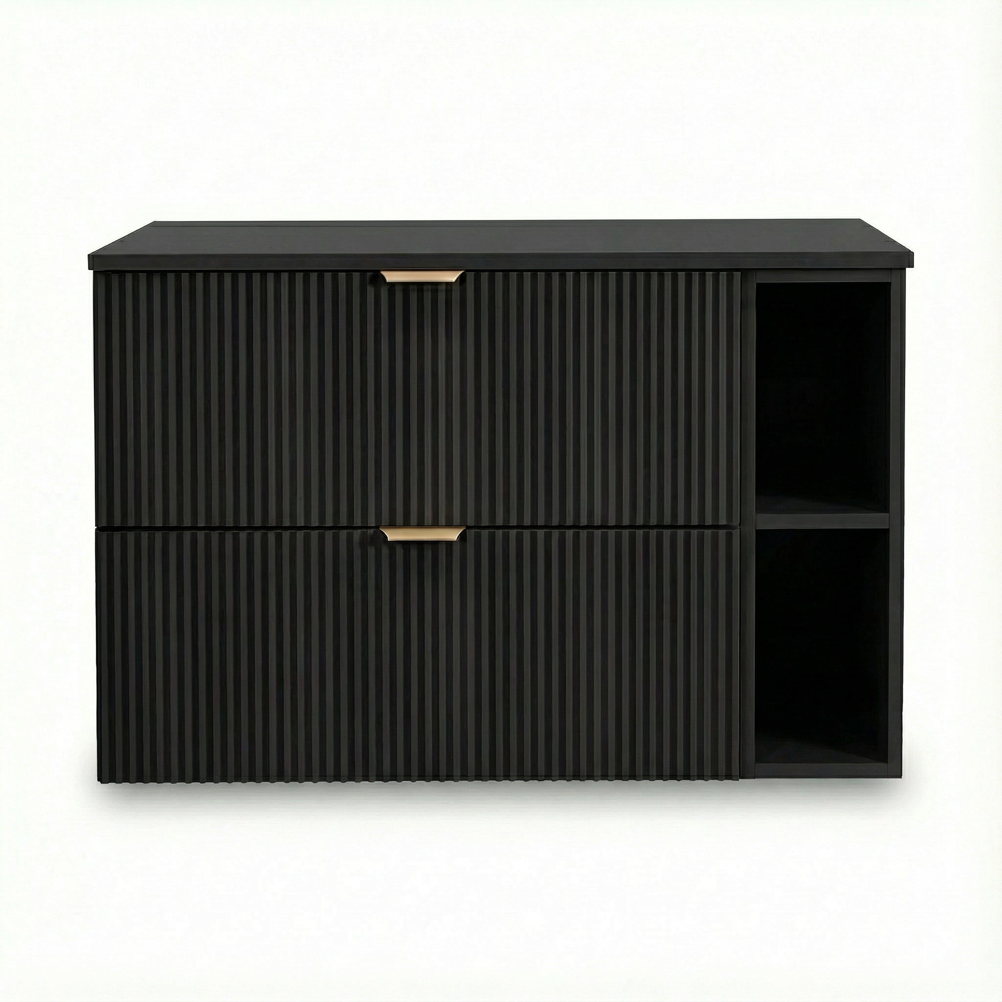 Szafka pod umywalkę 100 cm z regałem Willy - Czarny