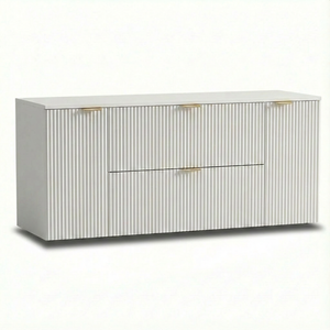 Szafka pod umywalkę z 2 drzwiami i 2 szufladami 140 cm Willy - Biały