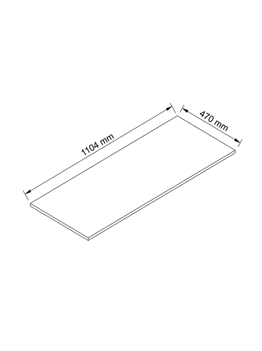 Blat łazienkowy 110 cm Czarny