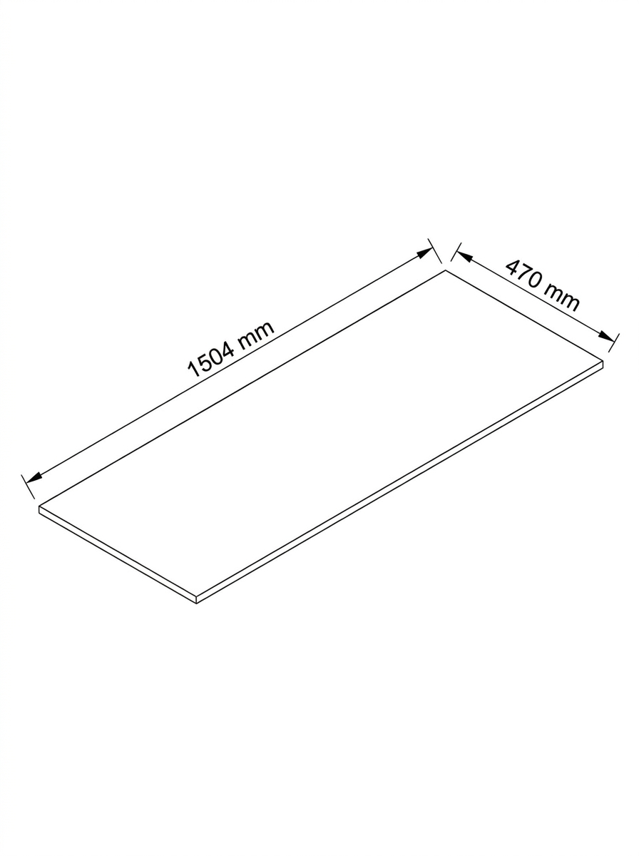 Blat łazienkowy 150 cm Czarny