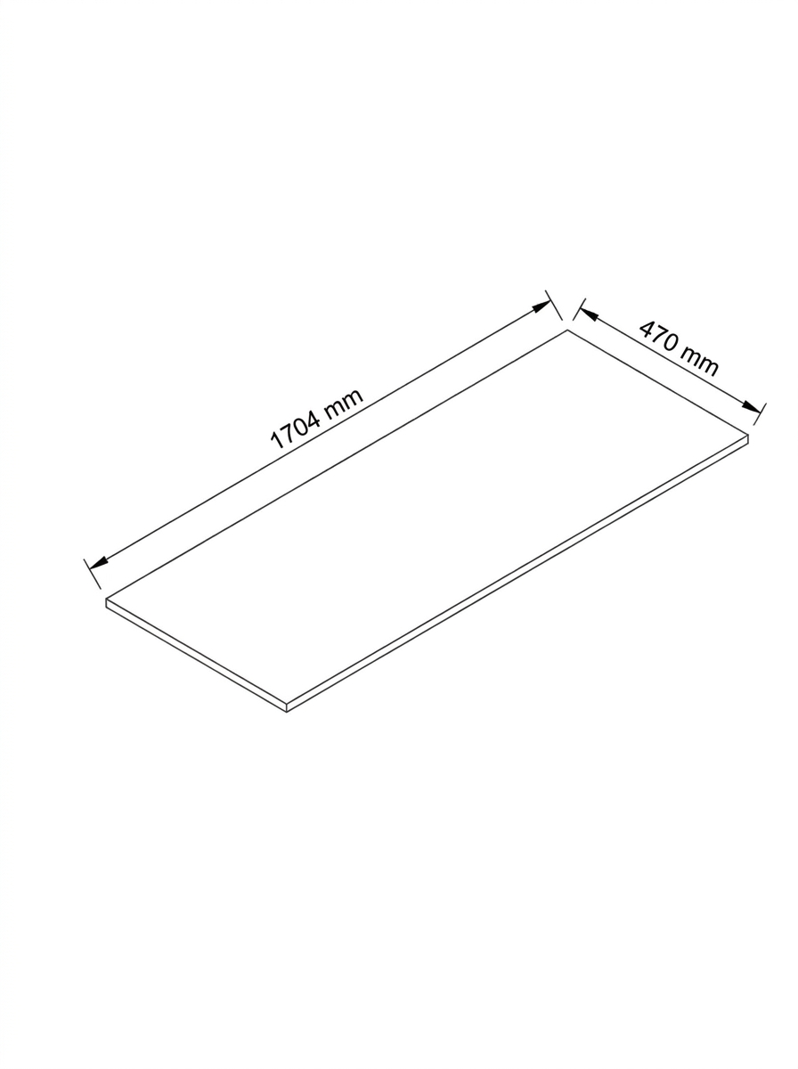 Blat łazienkowy 170 cm Czarny