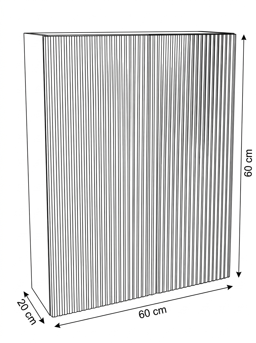 Szafka łazienkowa wisząca 60 cm z 2 drzwiczkami Willy - Biała/Orzech