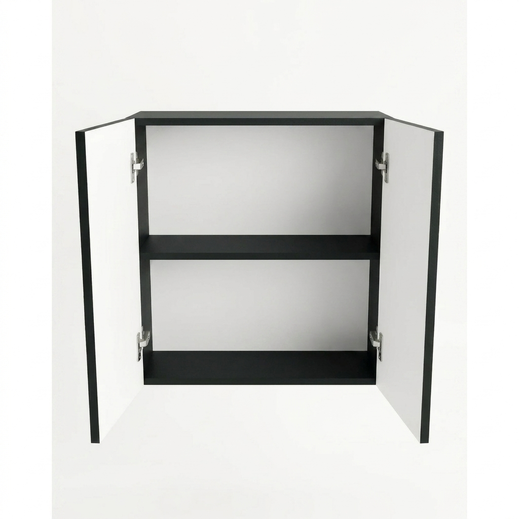 Szafka łazienkowa wisząca 60 cm z 2 drzwiczkami Willy - Czarna