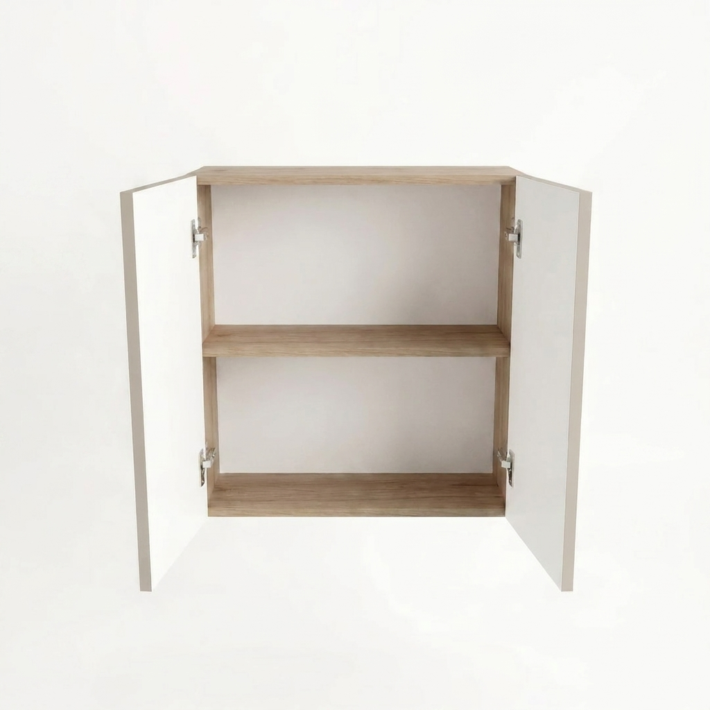 Szafka łazienkowa wisząca 60 cm z 2 drzwiczkami Willy - Kaszmir/Orzech