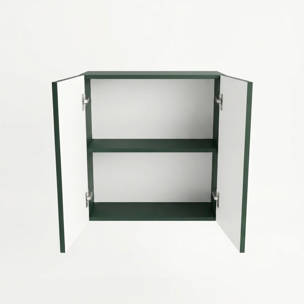 Szafka łazienkowa wisząca 60 cm z 2 drzwiczkami Willy - Szałwiowa – aranżacja w łazience