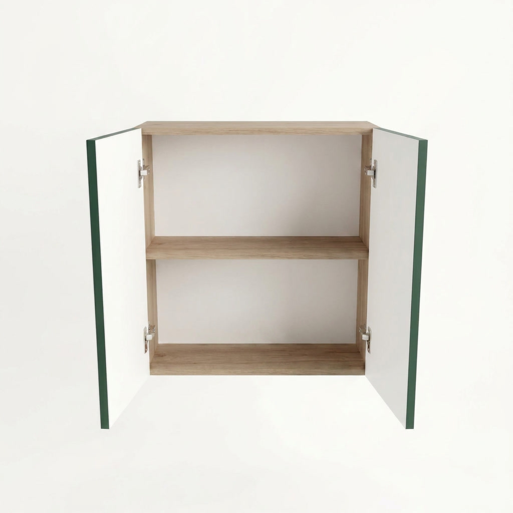 Szafka łazienkowa wisząca 60 cm z 2 drzwiczkami Willy - Szałwiowa/Orzech