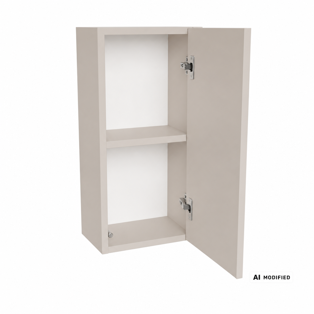 Wisząca szafka łazienkowa 30 cm, 1 drzwi z półką Orio - Kaszmir