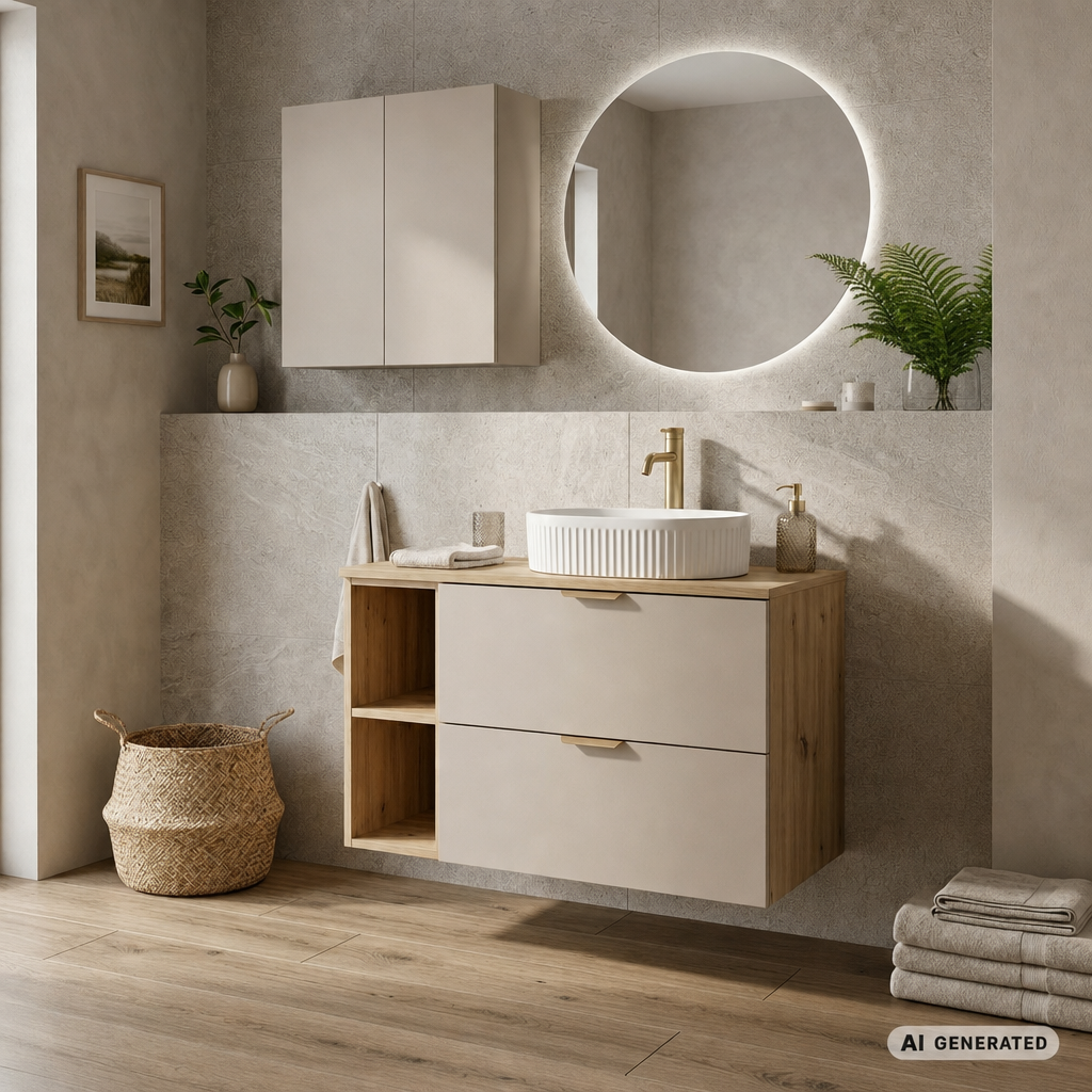 Szafka łazienkowa wisząca 60 cm z 2 drzwiczkami Orio - Kaszmir