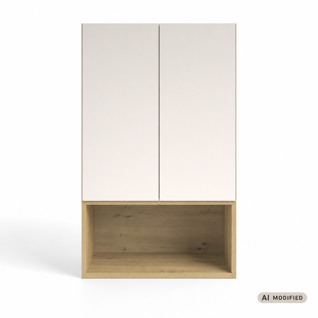 Szafka łazienkowa wisząca 60 cm nad geberit Orio - Kaszmir/Dąb artisan