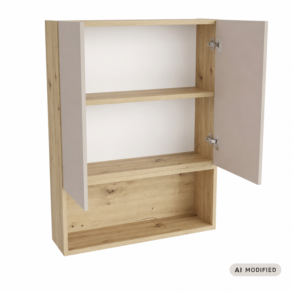 Szafka łazienkowa wisząca 60 cm nad geberit Orio - Kaszmir/Dąb artisan
