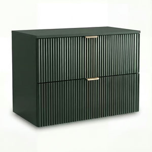 Szafka pod umywalkę z ryflowanymi frontami 80 cm Willy - Szałwiowy