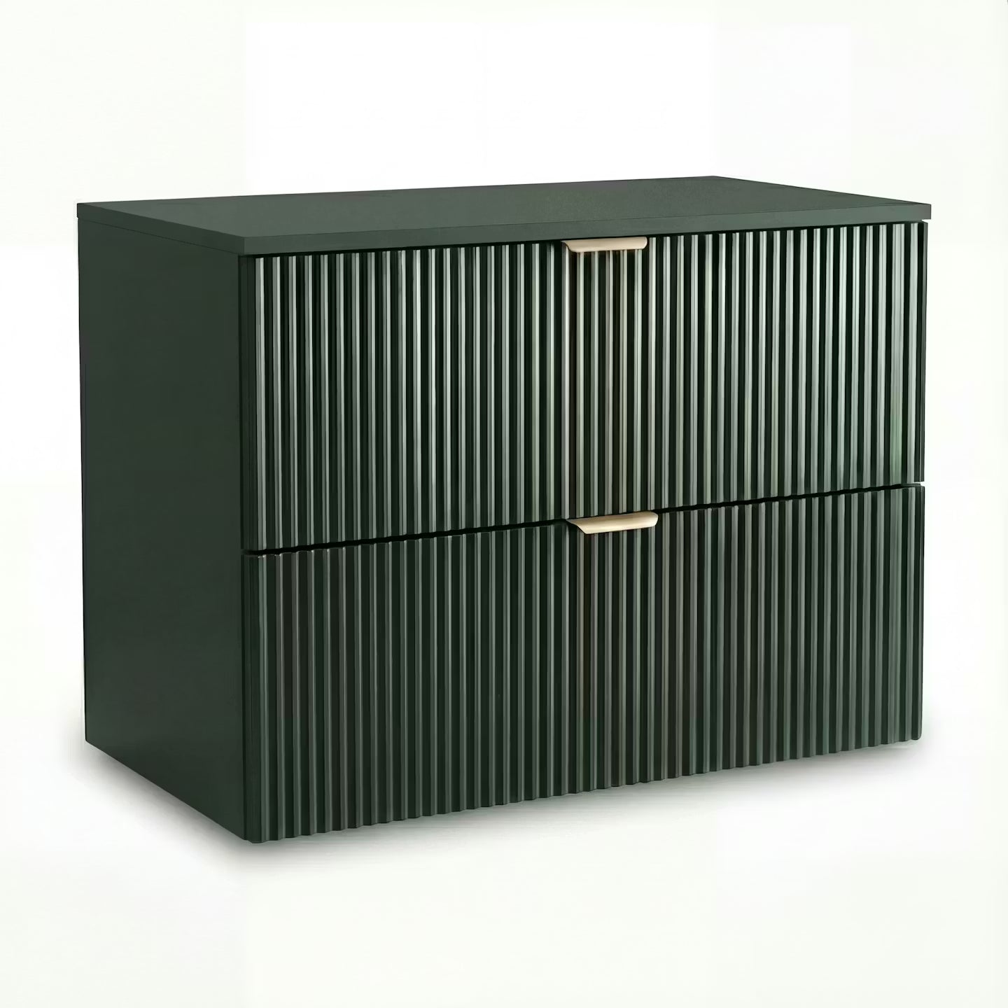 Szafka pod umywalkę z ryflowanymi frontami 80 cm Willy - Szałwiowy