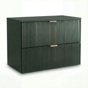 Szafka pod umywalkę z ryflowanymi frontami 80 cm Willy - Szałwiowy