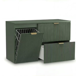 Szafka pod umywalkę z koszem na pranie 100 cm Willy - Szałwiowy