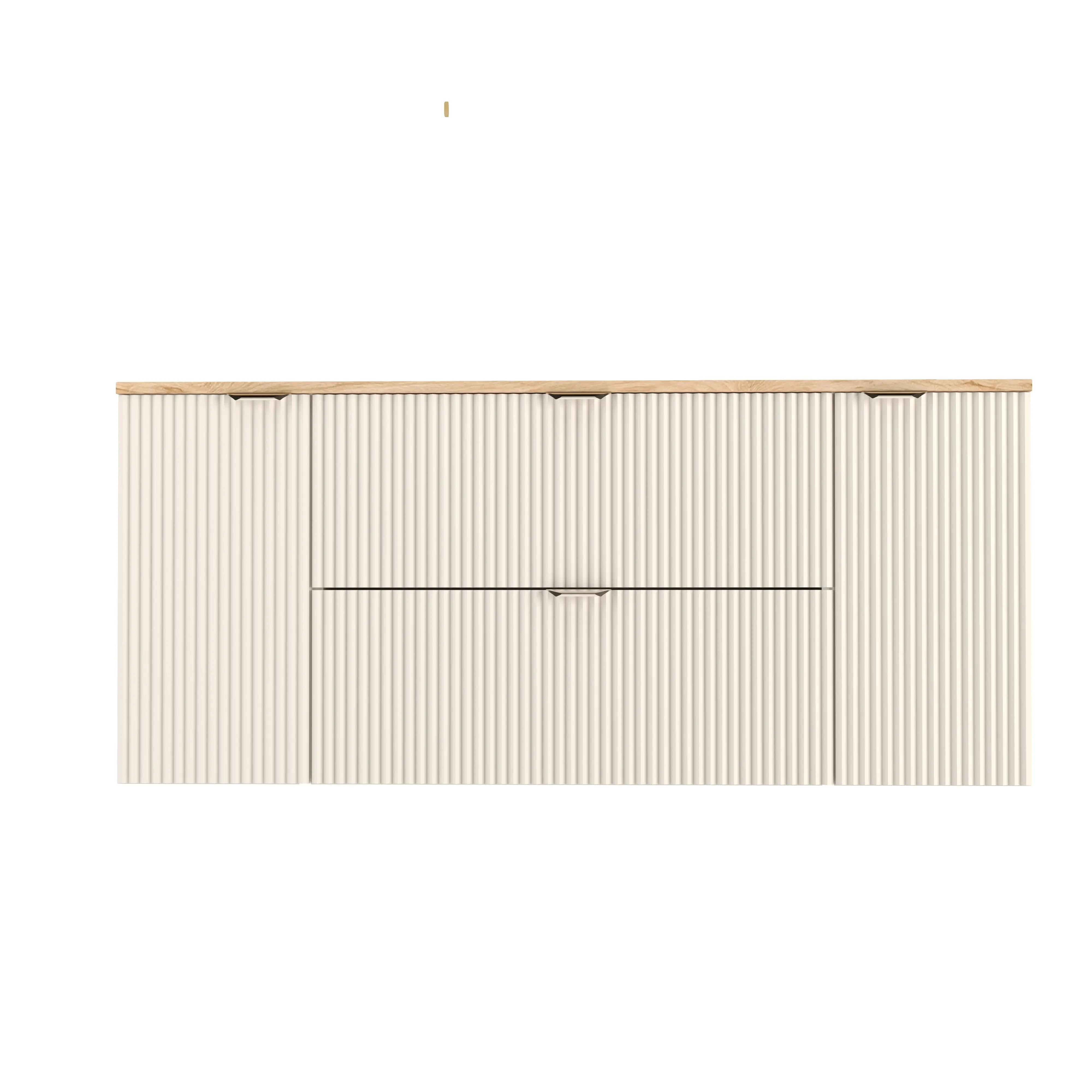 Szafka pod umywalkę z 2 drzwiami i 2 szufladami 140 cm Willy - Kaszmir/Orzech