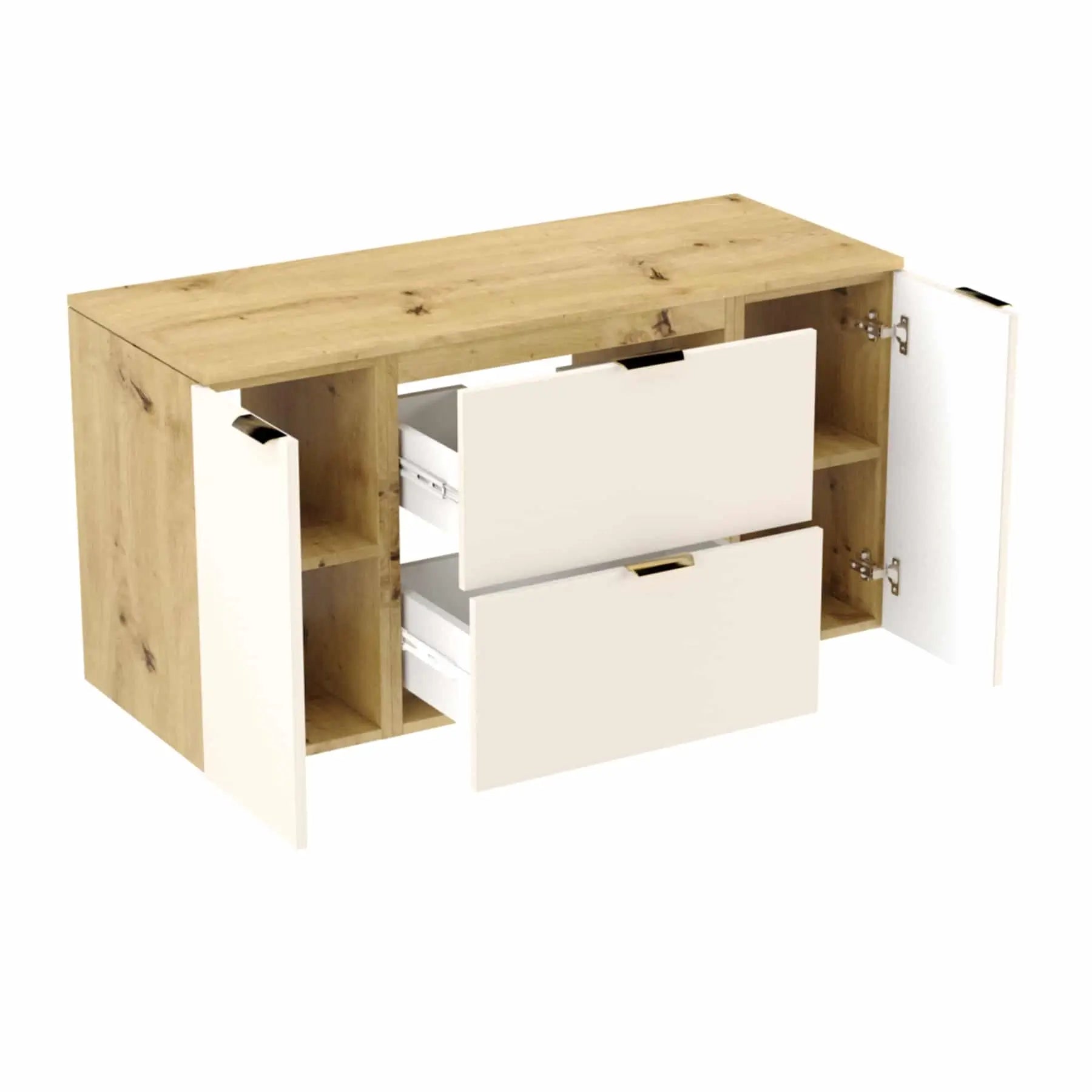 Szafka łazienkowa pod umywalkę 120 cm Kaszmir/Dąb artisan Orio