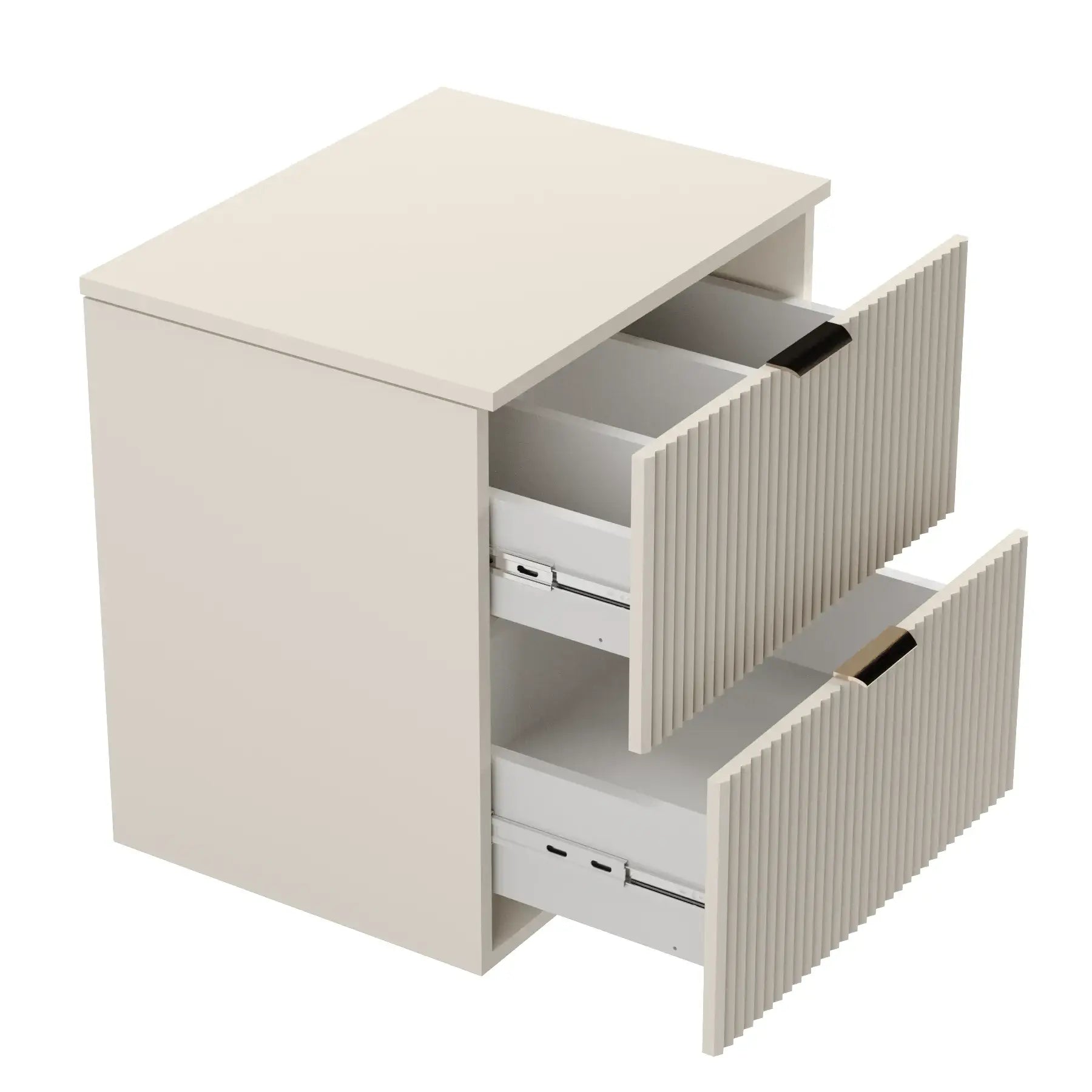 Szafka pod umywalkę z ryflowanymi frontami 80 cm Willy - Kaszmir