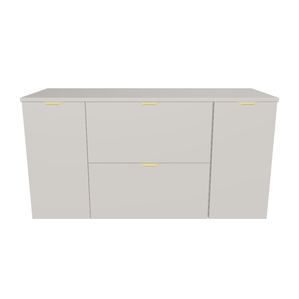 Szafka pod umywalkę 2 drzwi 2 szuflady 120 cm Orio - Kaszmir