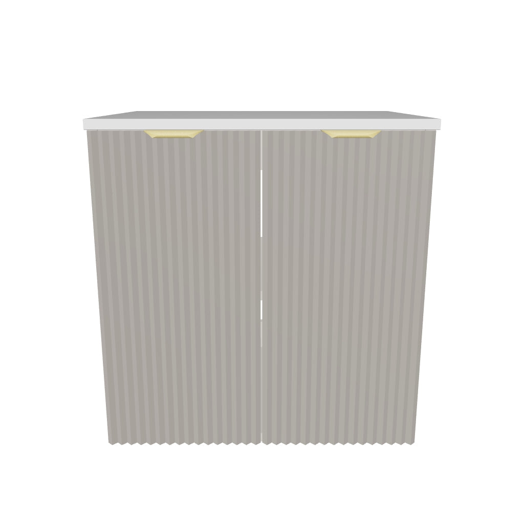 Szafka łazienkowa z drzwiami 60 cm Willy - Kaszmir/blat Orzech