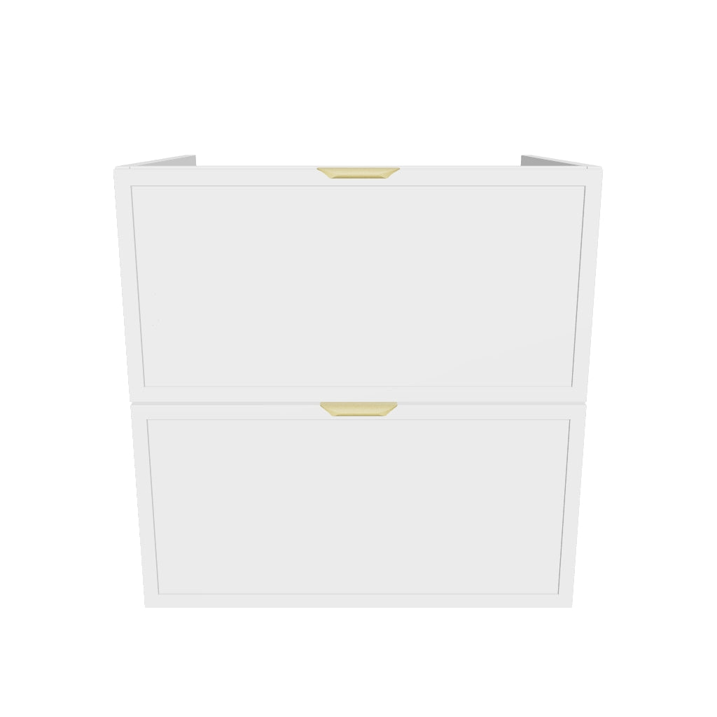 Szafka pod umywalkę 60 cm 2 szuflady bez blatu Roma - Biała