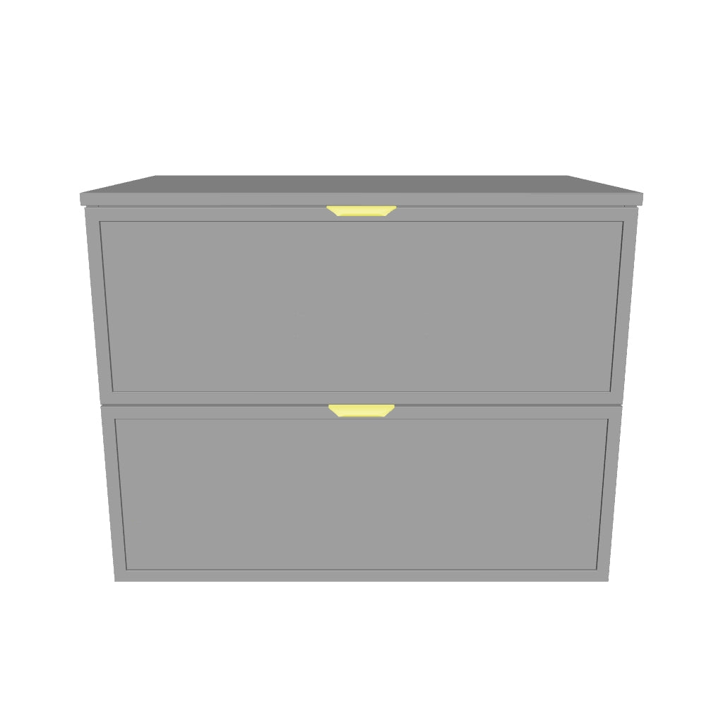 Szafka pod umywalkę z szufladami 80 cm Roma - Biały/Dąb Cremona