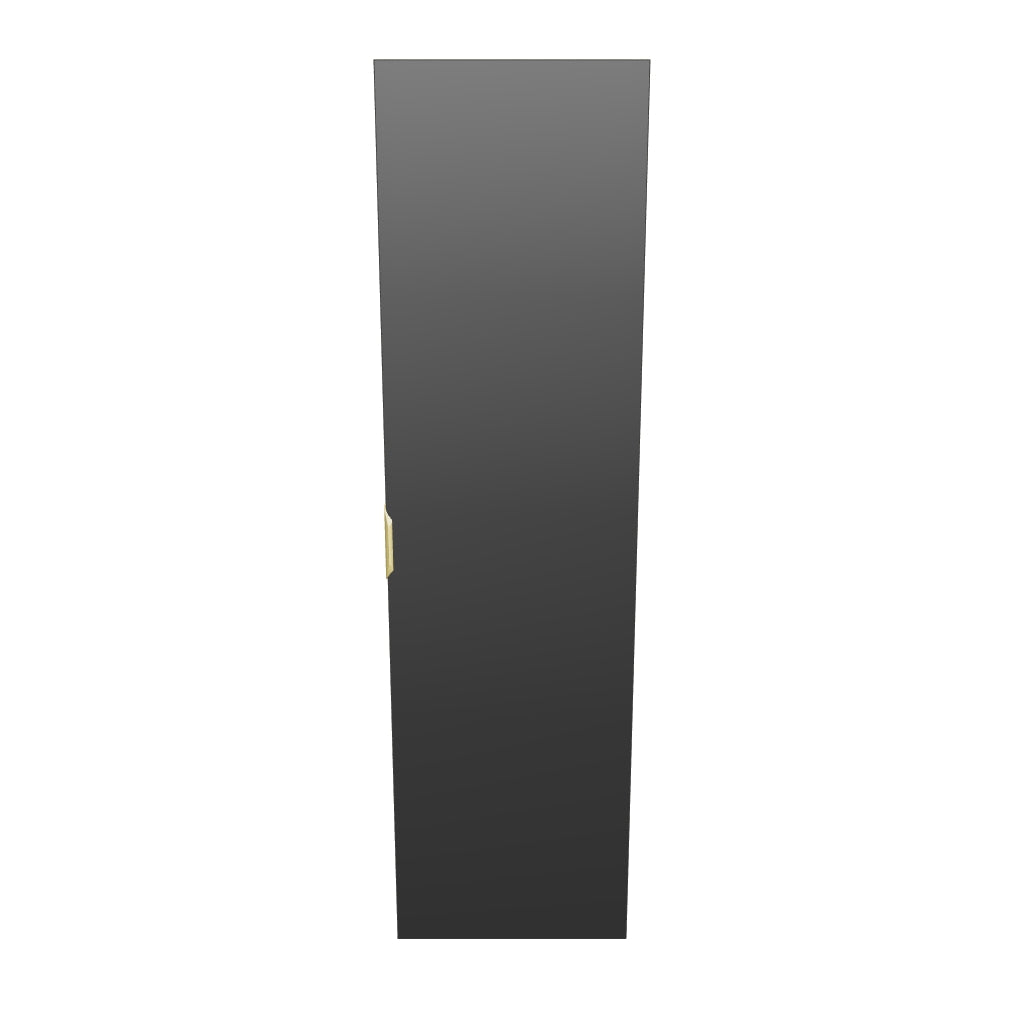 Słupek łazienkowy z półkami 120 cm Orio - Czarny/Dąb artisan