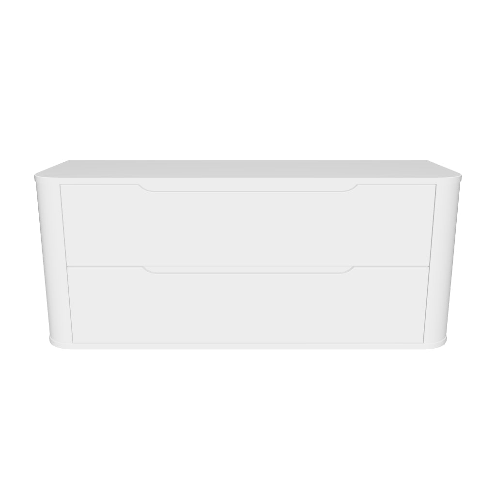 Szafka pod umywalkę 120 cm zaoblona Luma - Biała