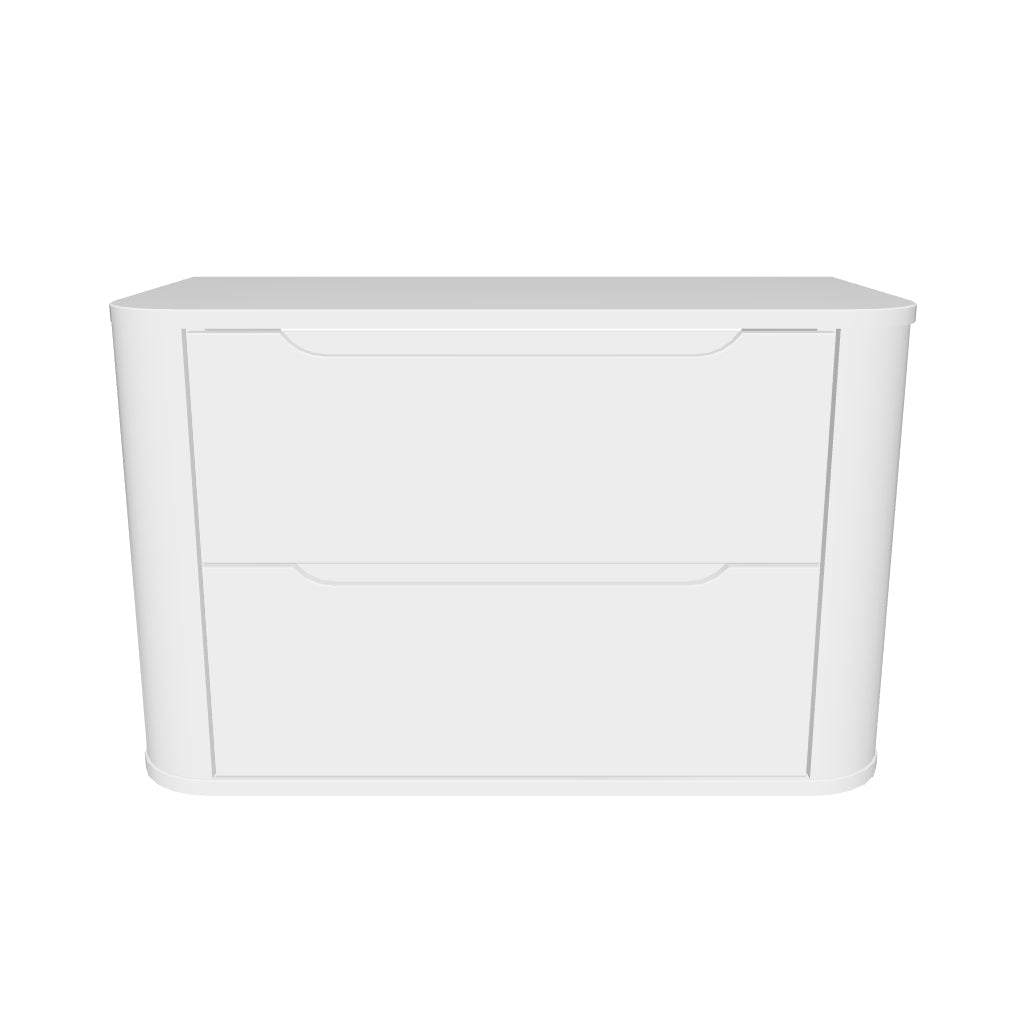 Szafka pod umywalkę 80 cm zaoblona Luma - Biała