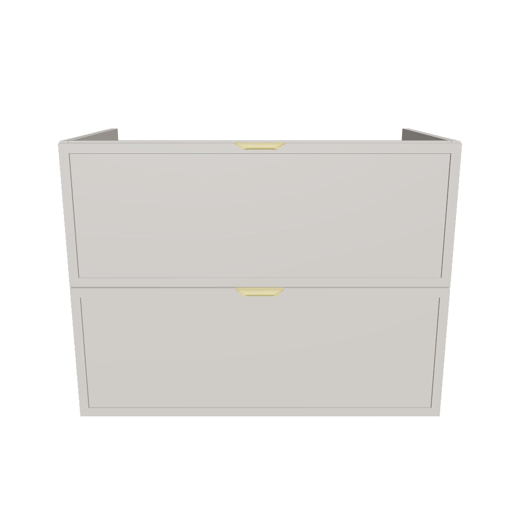Szafka pod umywalkę 80 cm 2 szuflady bez blatu Roma - Kaszmir