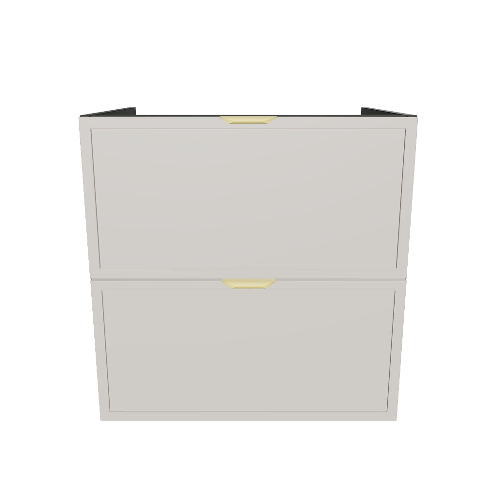 Szafka pod umywalkę 60 cm 2 szuflady bez blatu Roma - Kaszmir/Orzech Ciemny