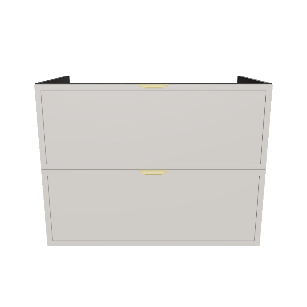 Szafka pod umywalkę 80 cm 2 szuflady bez blatu Roma - Kaszmir/Dąb Cremona