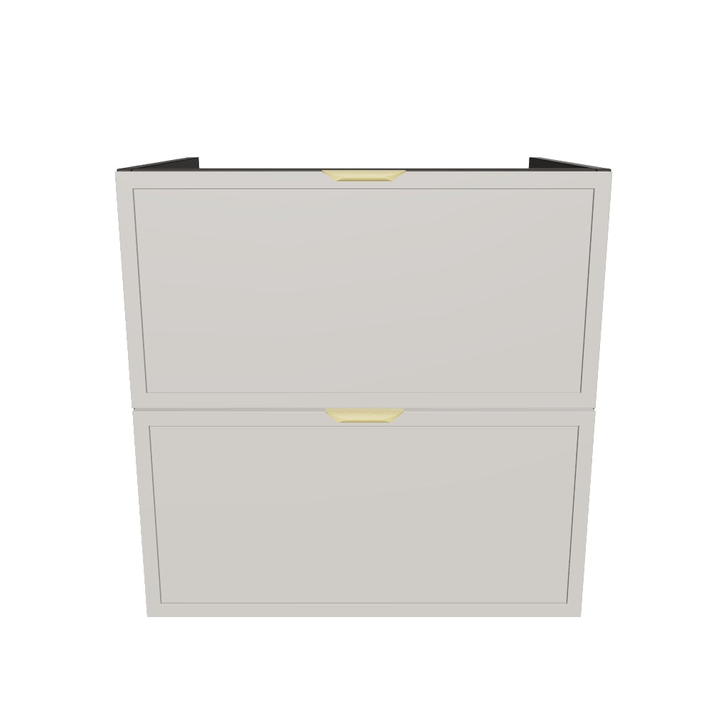 Szafka pod umywalkę 60 cm 2 szuflady bez blatu Roma - Kaszmir/Dąb Cremona